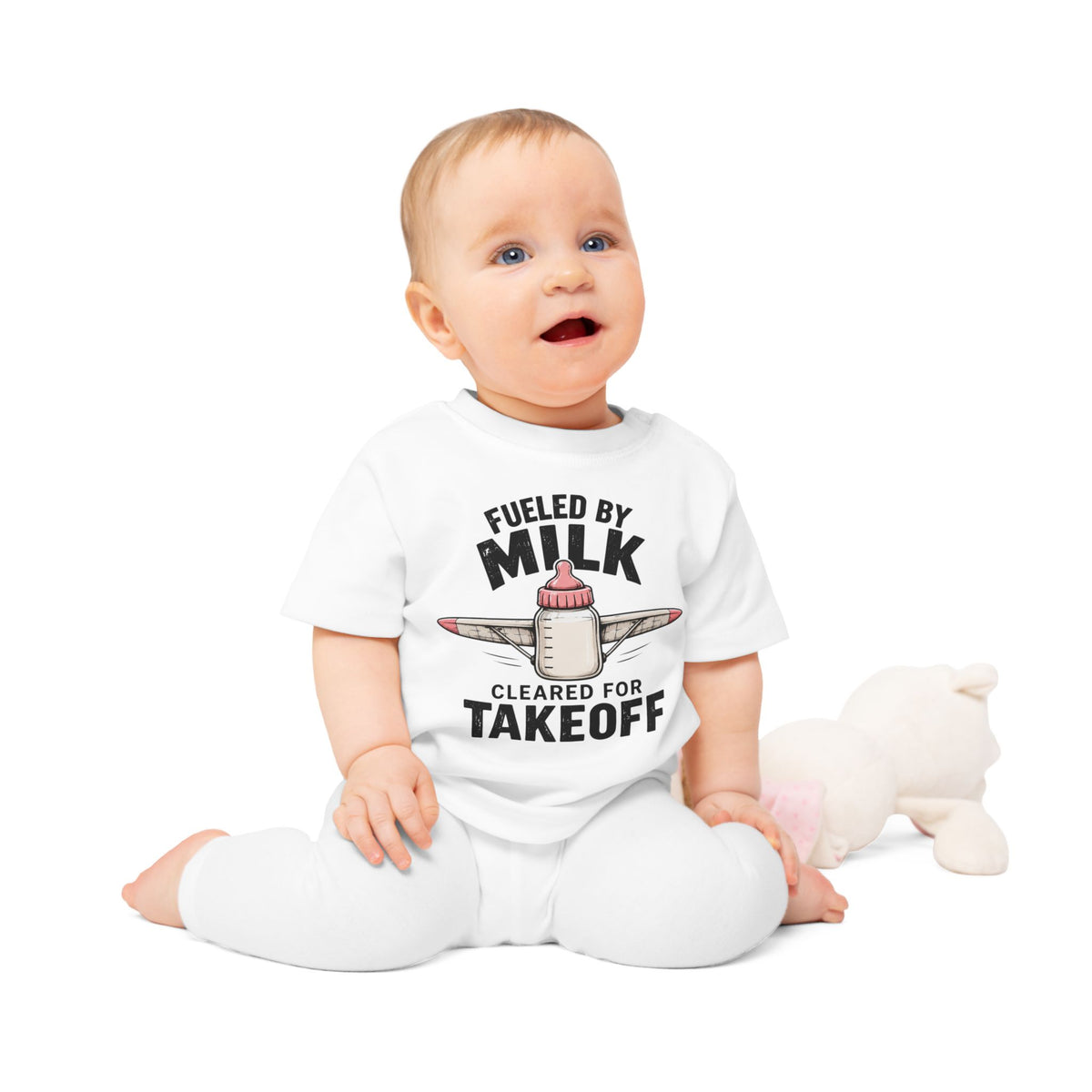 Fueled by Milk Cleared for Takeoff Baby T-Shirt